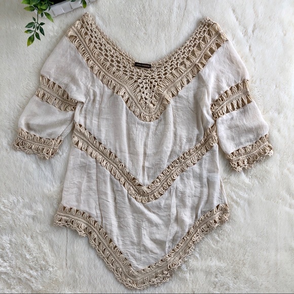john fashion Other - John fashion cream crocheted BoHo swimsuit cover